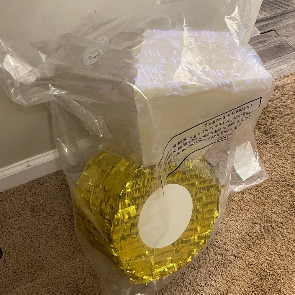 Gold and White Party Piñata